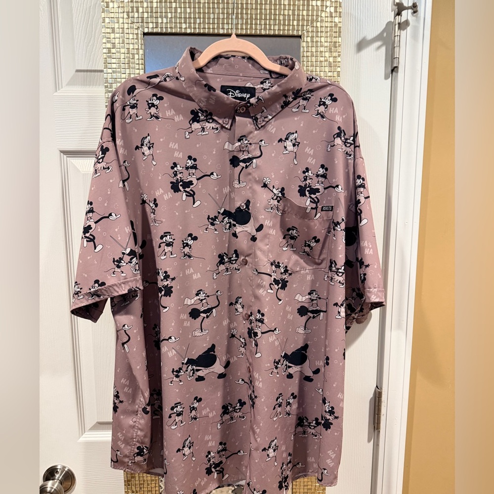 RSVLTS Disney Men's Short-Sleeve Mickey Mouse Print Shirt - Limited Edition